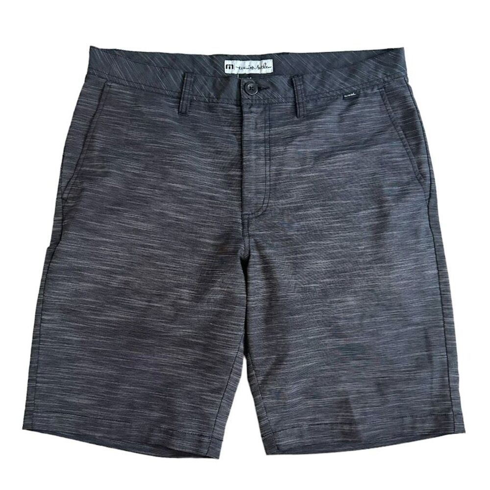 Travis Mathew Dark Gray Performance Polyester‎ Cotton Golf Shorts Mens 34